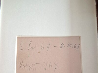 2. Sept. 69 - 8.10.69 Rückgriff auf 67 | © Galerie Dr. Markus Döbele