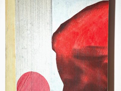 Ohne Titel (roter Kopf und Punkt) | © Galerie Dr. Markus Döbele