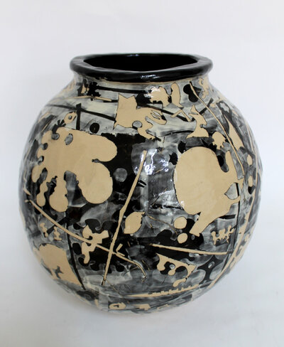 Großer Topf (Schwarz – weiß) | © Galerie Dr. Markus Döbele