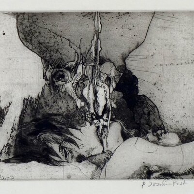 Blatt aus der Serie "Alp Variationen zu Heinrich Füssli" | © Galerie Dr. Markus Döbele