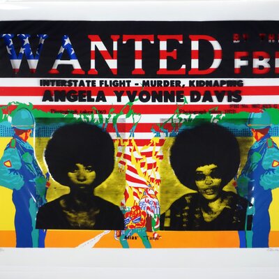 Nachverkauf 57. Kunstauktion: 2 Blätter: Wanted Angela Yvonne Davis / Attention à voté Communiste | © Galerie Dr. Markus Döbele